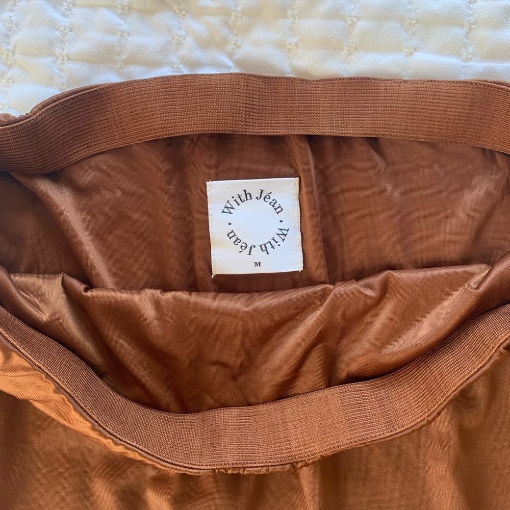 With Jean Miles Mini Skirt - Chocolate
